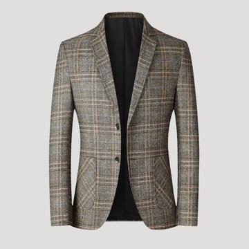 Blazer À Carreaux à Taille Marquée pour Homme