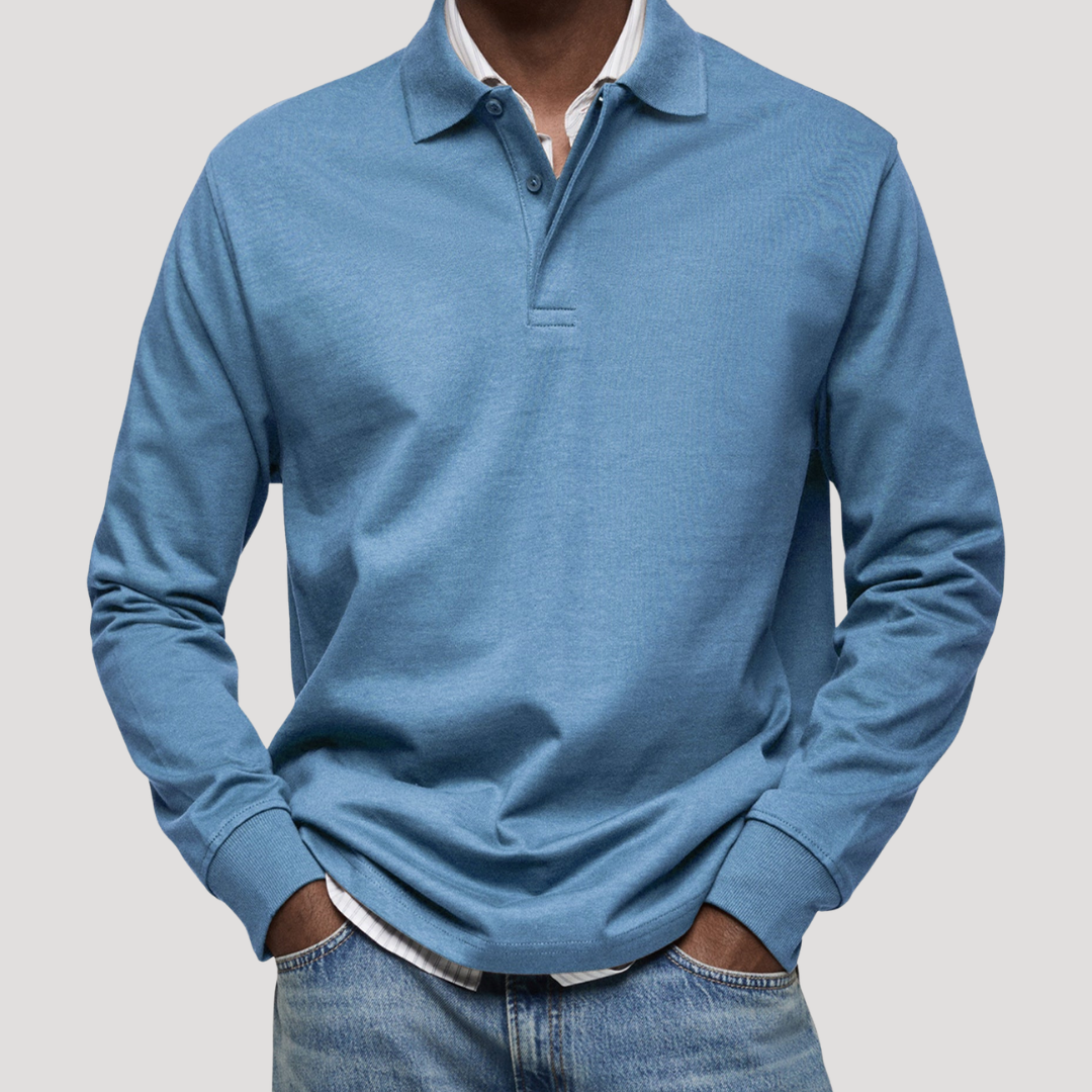 Polo Classique à Manches Longues pour Homme