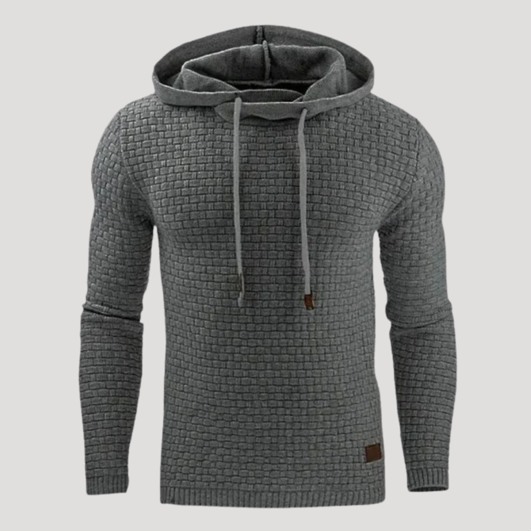 Pull à Capuche en Maille Gaufrée pour Homme