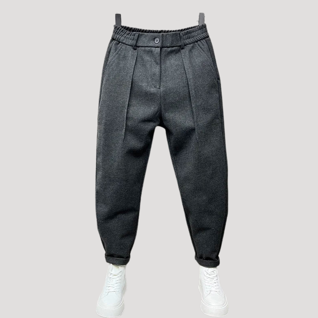 Pantalon Jogger à Pinces et Taille Élastiquée pour Homme
