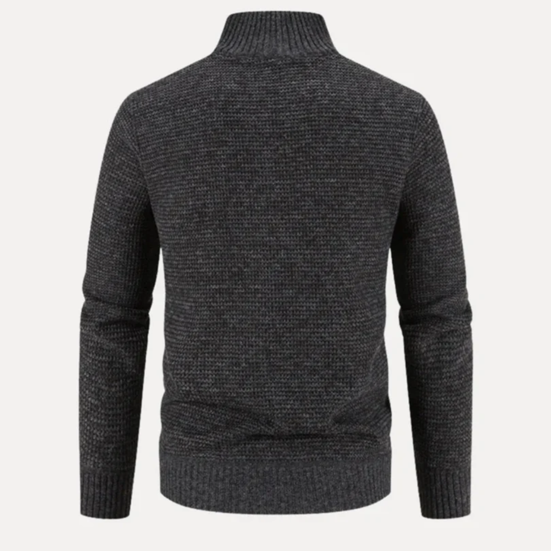 Veste Homme Matelassée à Manches Texturées et Col Montant