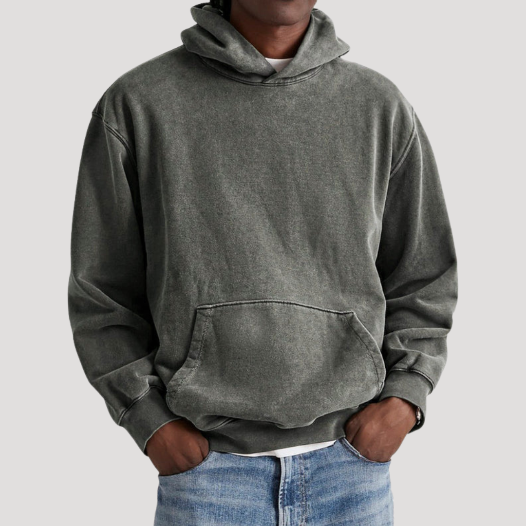 Sweat à Capuche Oversize à Effet Délavé pour Homme