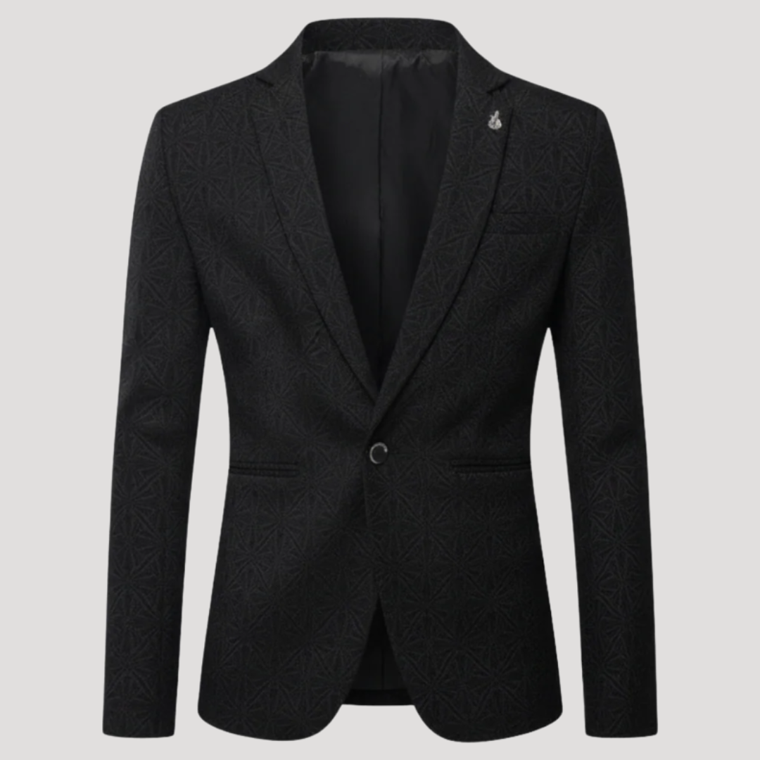 Blazer Structuré à Motif Géométrique pour Homme