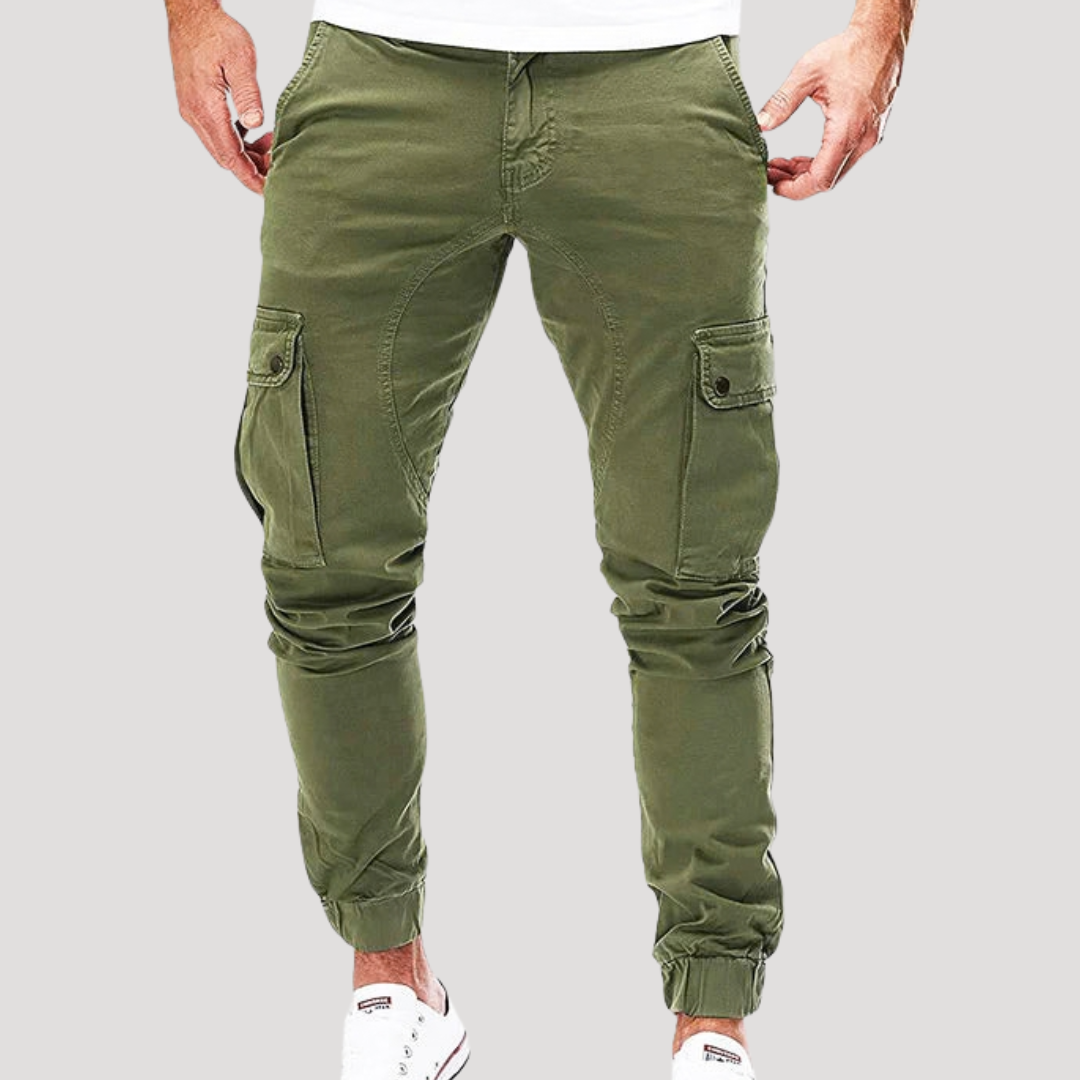 Pantalon Cargo Décontracté à Poches Latérales pour Homme
