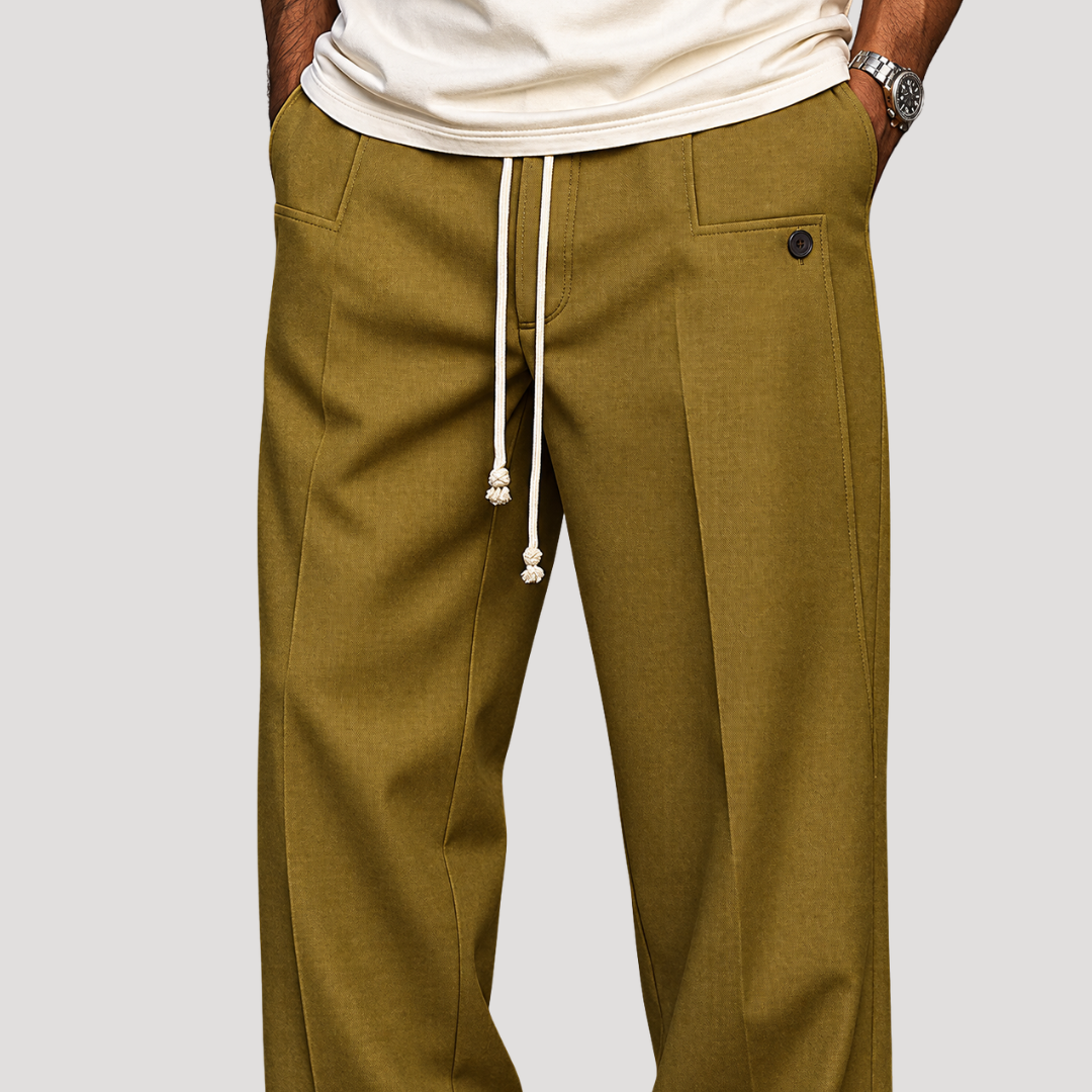 Pantalon Large Décontracté à Pinces pour Homme