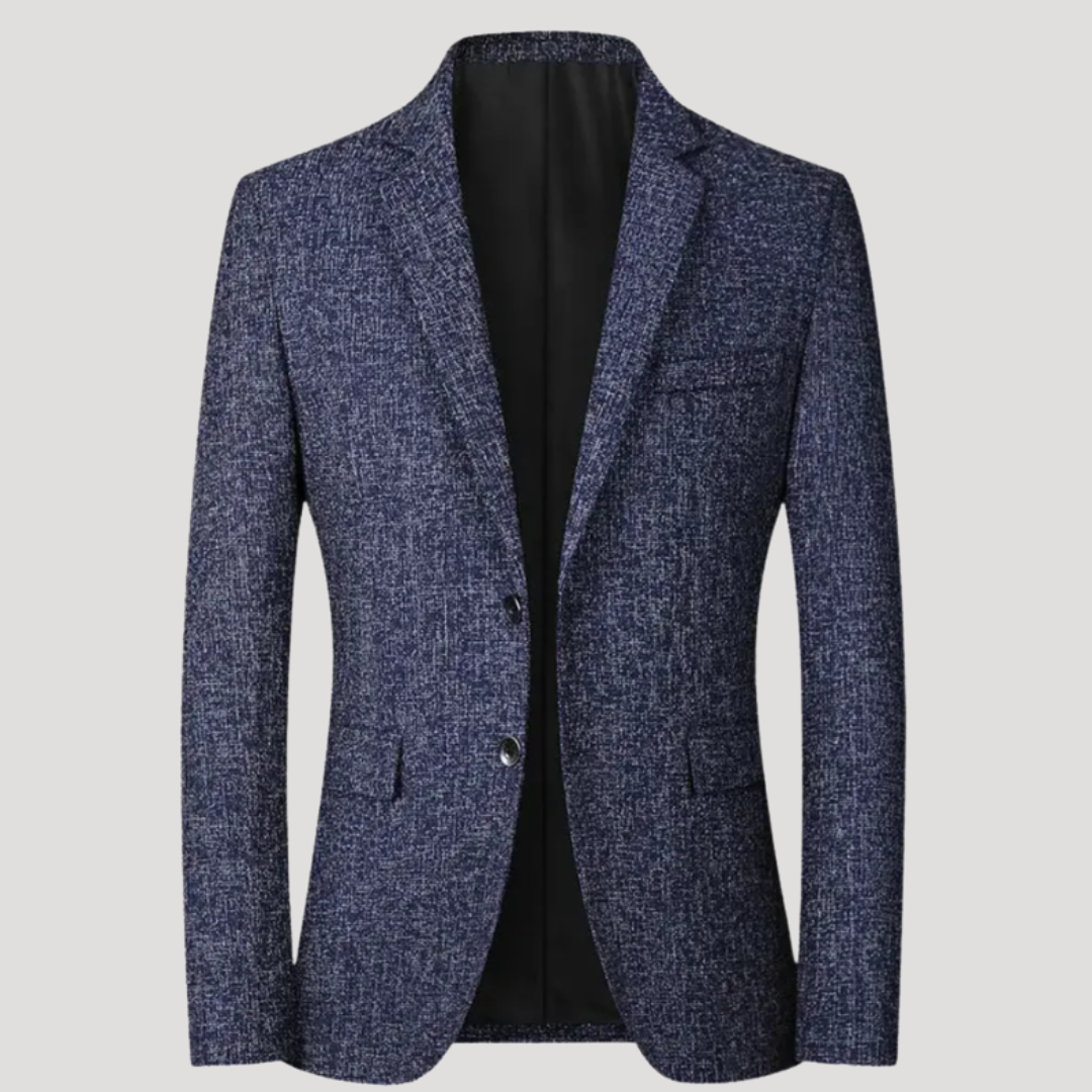 Blazer Structuré à Texture Tissée pour Homme