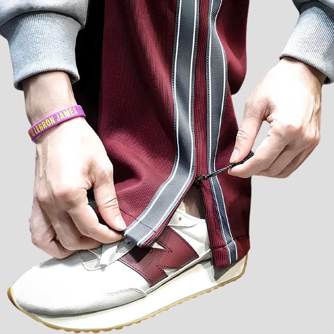 Pantalon Large à Doubles Bandes Contrastées pour Homme