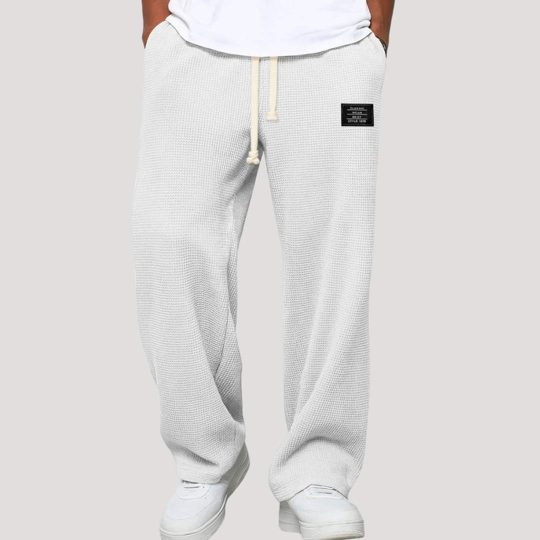Pantalon Large Décontracté Texturé pour Homme