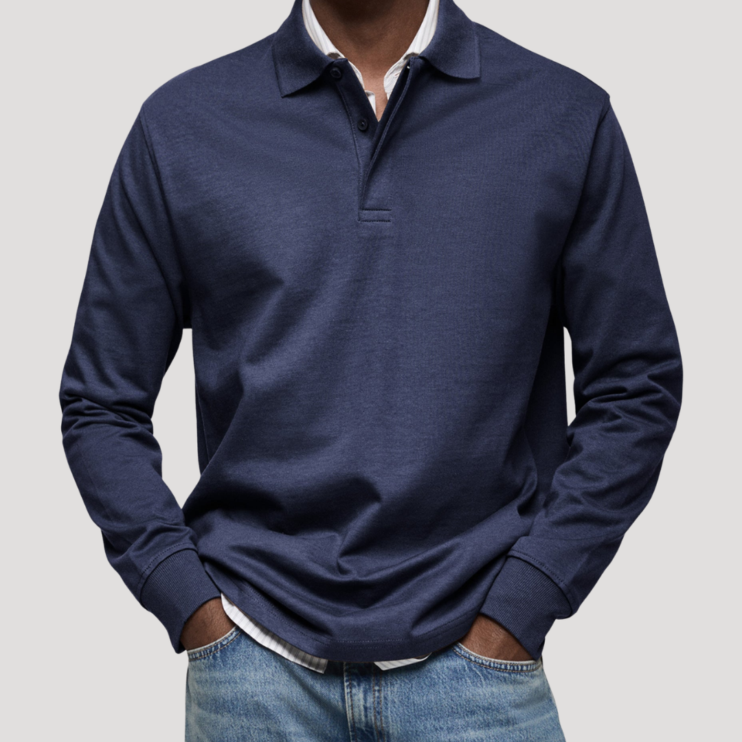 Polo Classique à Manches Longues pour Homme