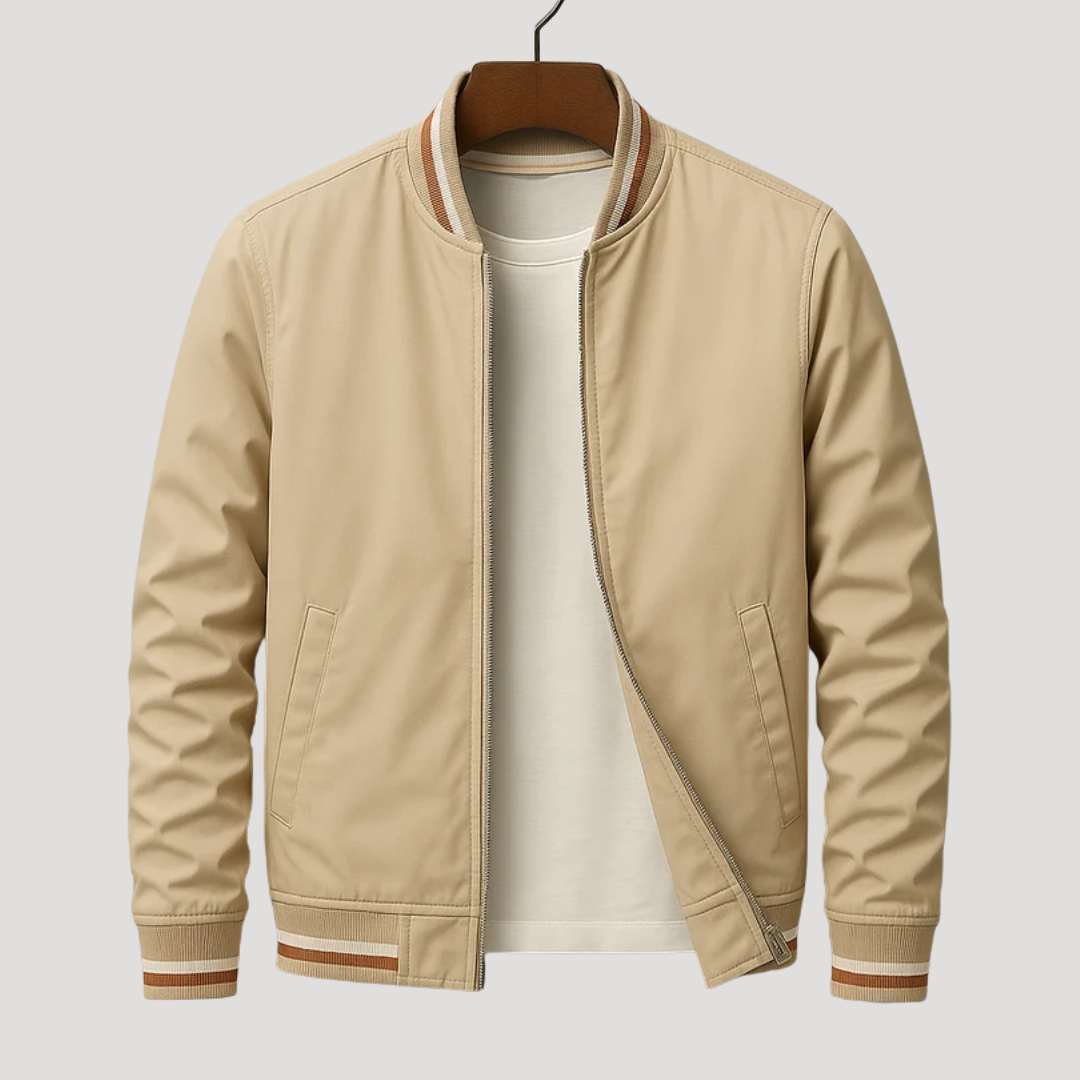 Bomber Homme à Finitions Rayées