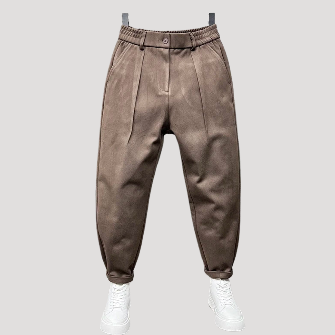 Pantalon Jogger à Pinces et Taille Élastiquée pour Homme