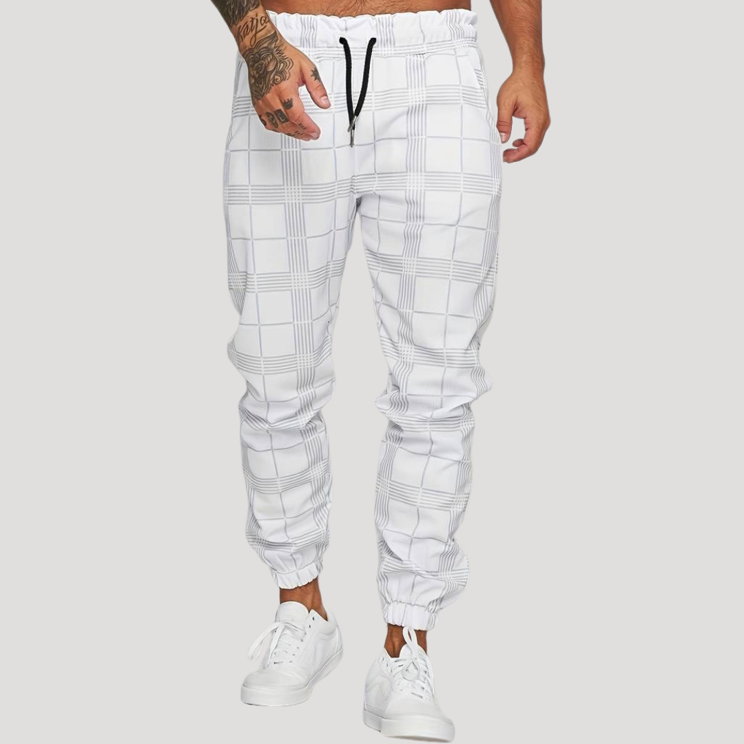 Pantalon Jogger Chic à Carreaux pour Homme