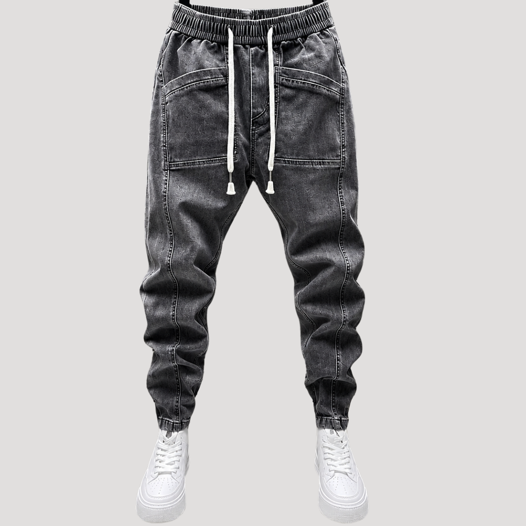 Jean Jogger Décontracté Délavé pour Homme