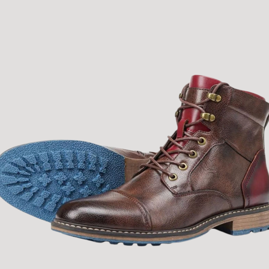 Bottines à Lacets et Bout Rapporté pour Homme