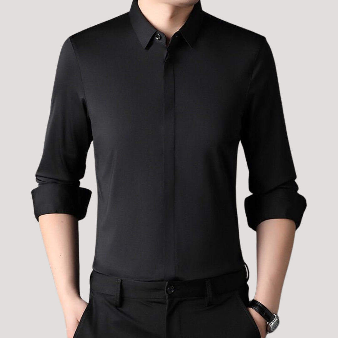 Chemise Élégante Unie pour Homme