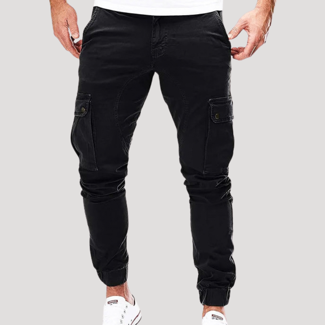 Pantalon Cargo Décontracté à Poches Latérales pour Homme