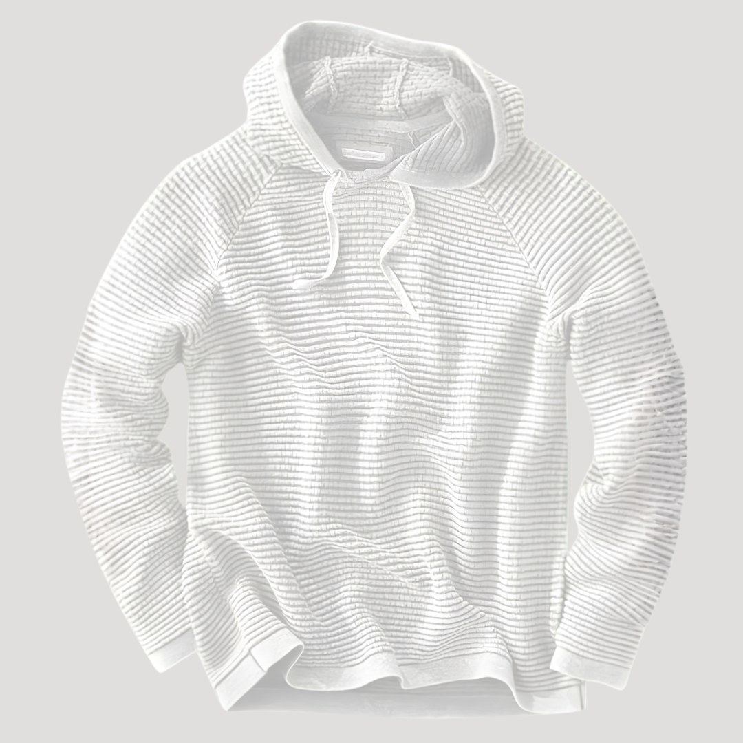 Pull à Capuche en Maille Côtelée pour Homme