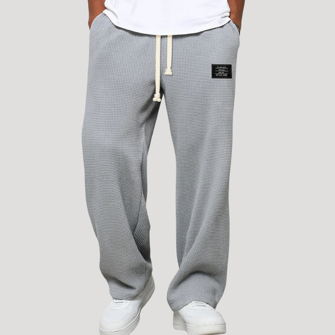 Pantalon Large Décontracté Texturé pour Homme