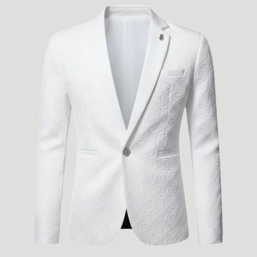 Blazer Structuré à Motif Géométrique pour Homme
