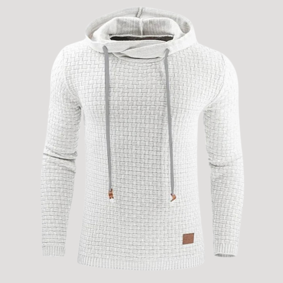 Pull à Capuche en Maille Gaufrée pour Homme