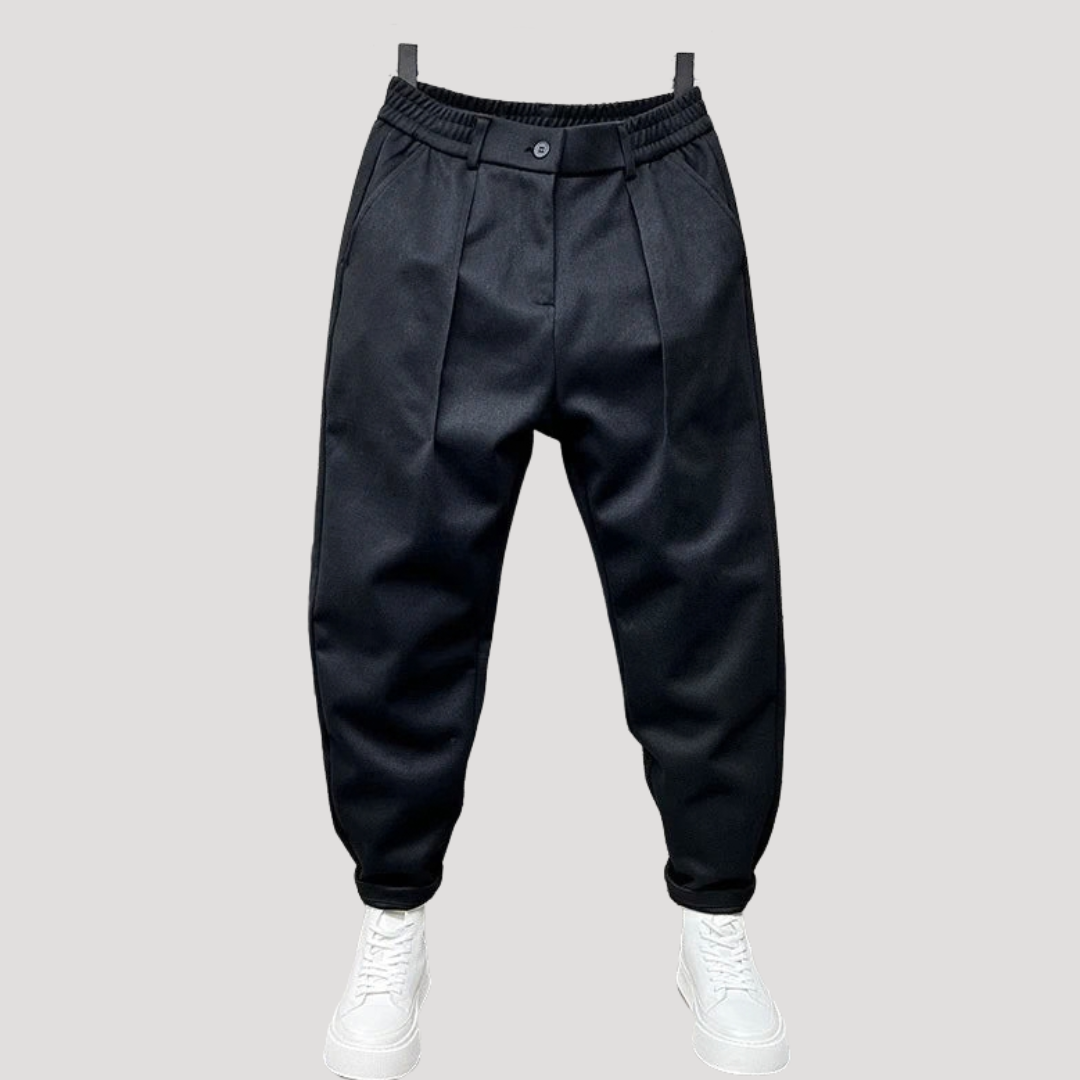 Pantalon Jogger à Pinces et Taille Élastiquée pour Homme