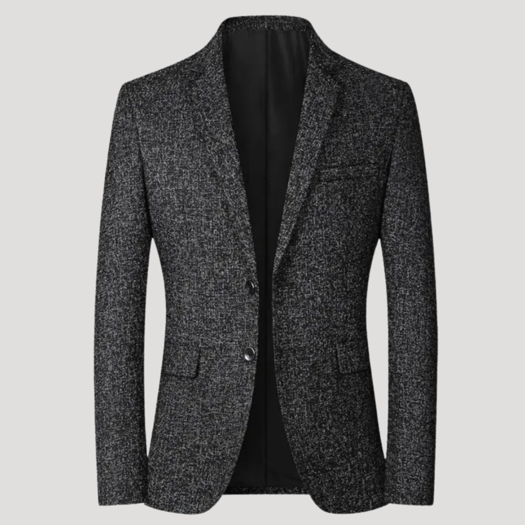 Blazer Structuré à Texture Tissée pour Homme