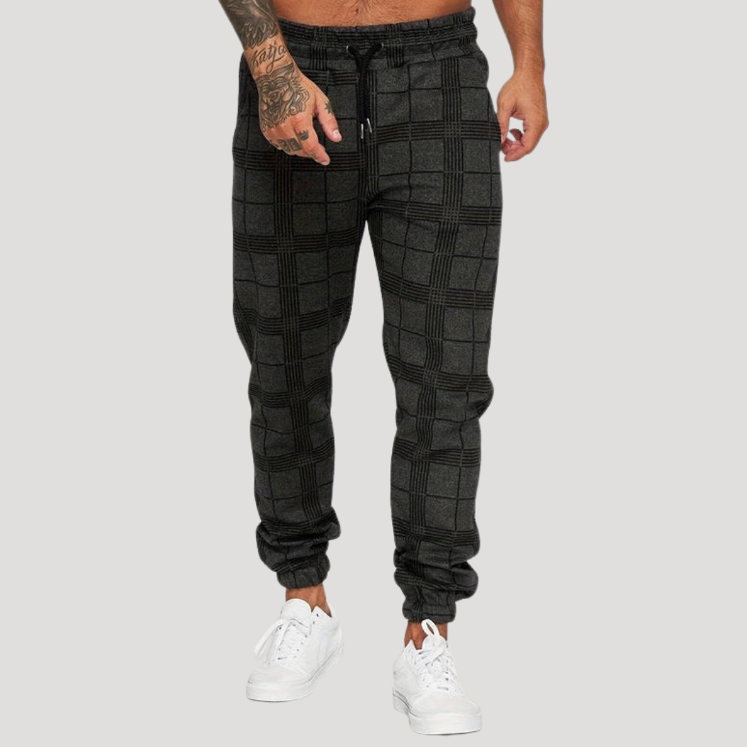 Pantalon Jogger Chic à Carreaux pour Homme