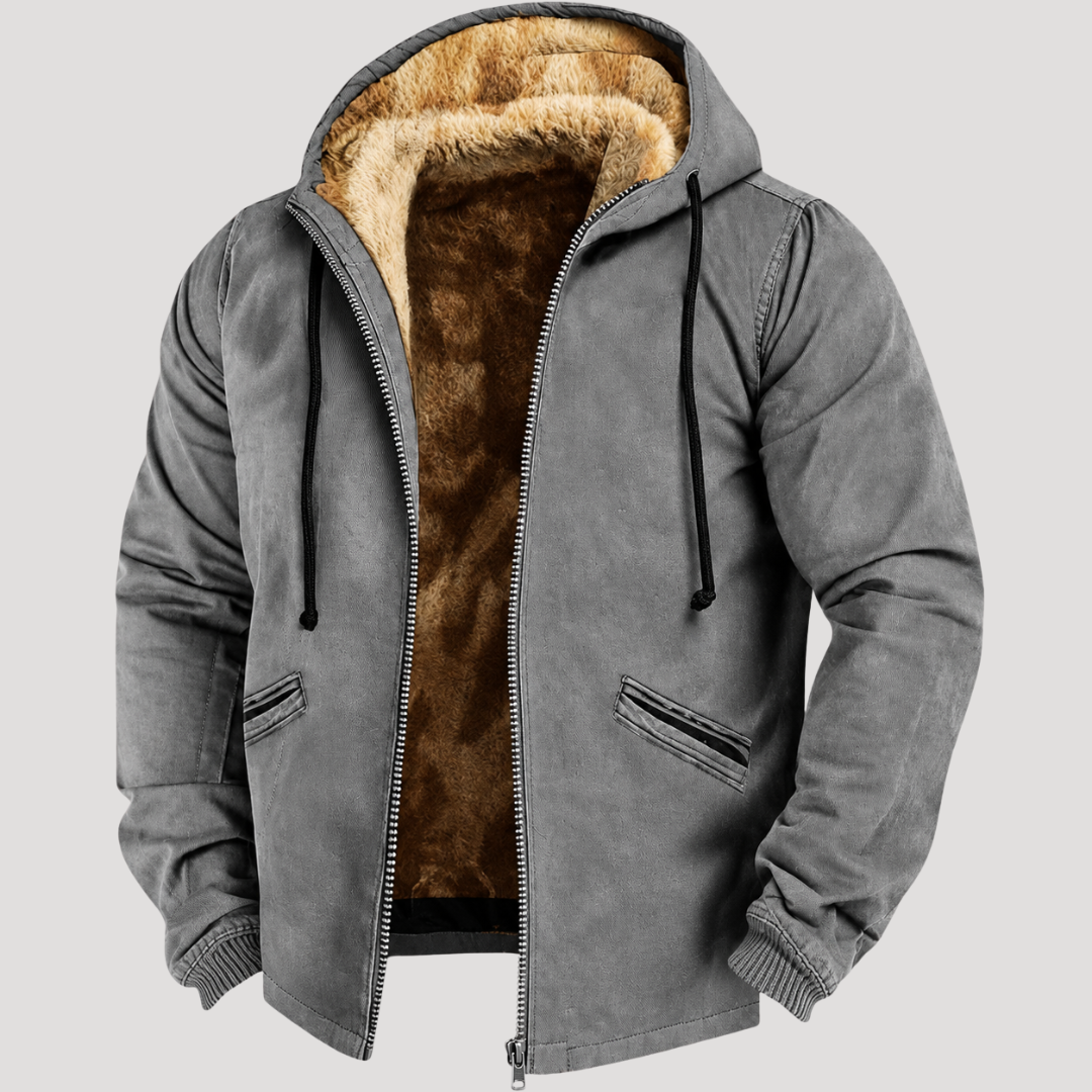 Veste Homme à Doublure Sherpa et Capuche Ajustable