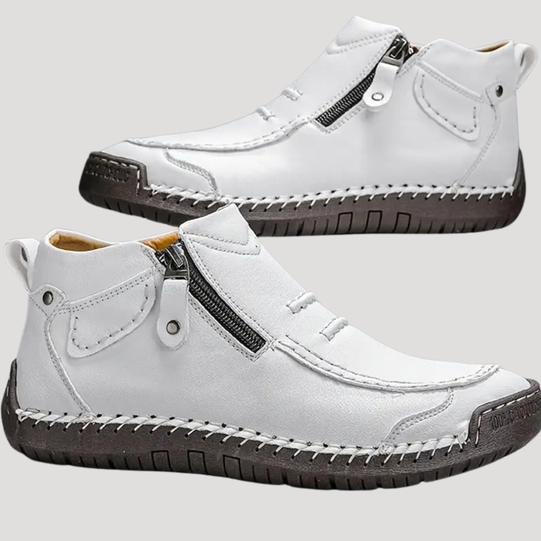 Bottines Zippées à Coutures Apparentes pour Homme