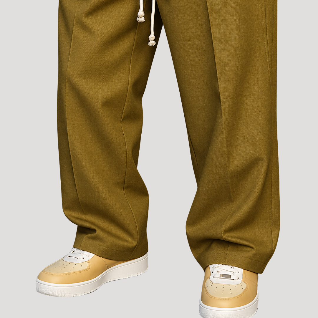 Pantalon Large Décontracté à Pinces pour Homme