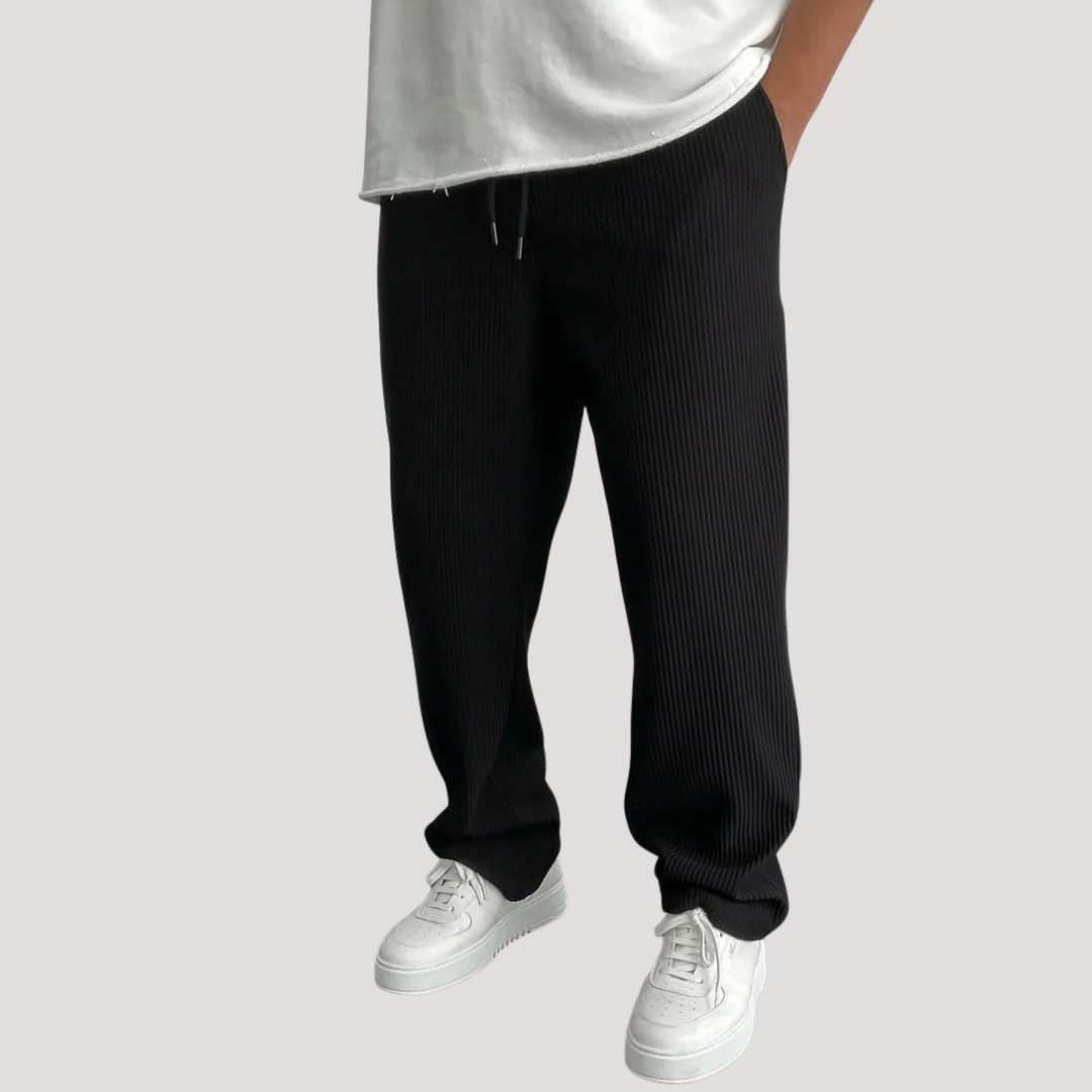 Pantalon Décontracté Côtelé à Cordon pour Homme