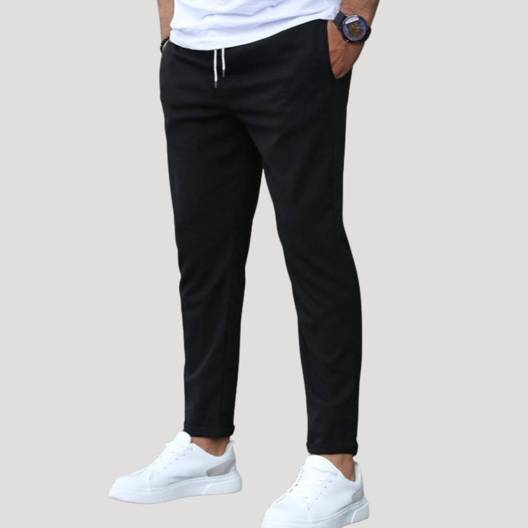 Pantalon Décontracté Fuselé à Cordon pour Homme