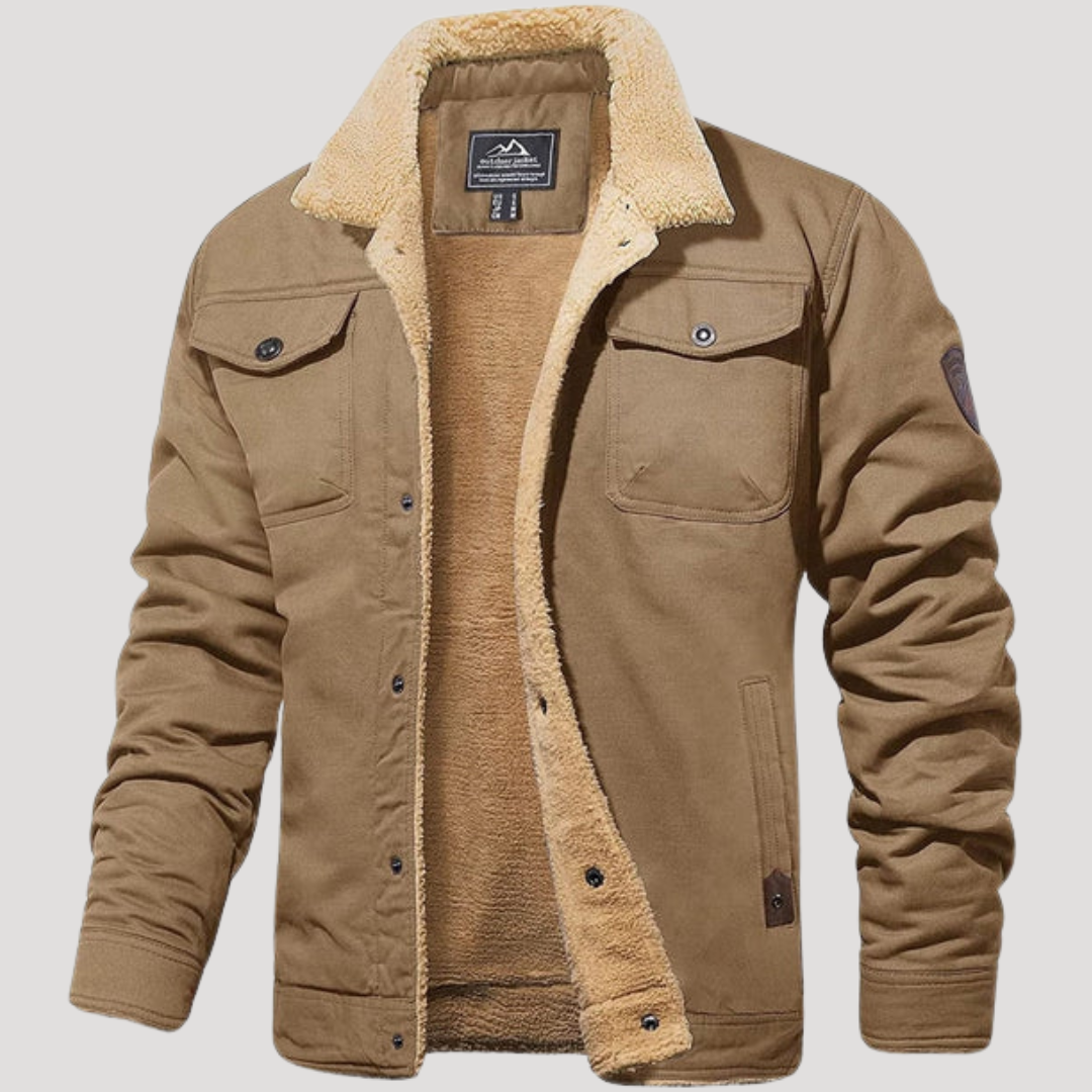 Veste Homme à Doublure Sherpa et Poches à Rabat
