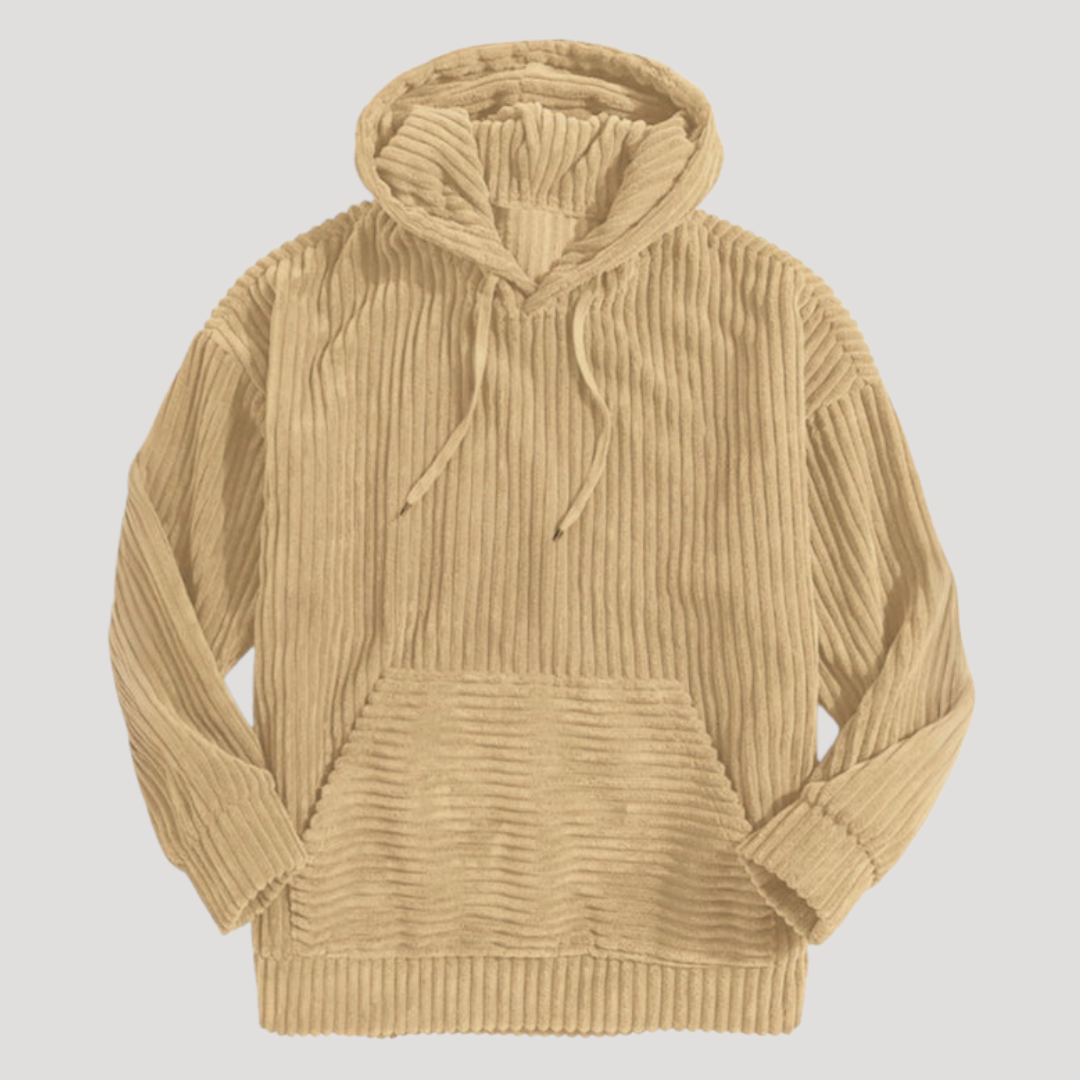 Sweat à Capuche à Larges Côtes pour Homme