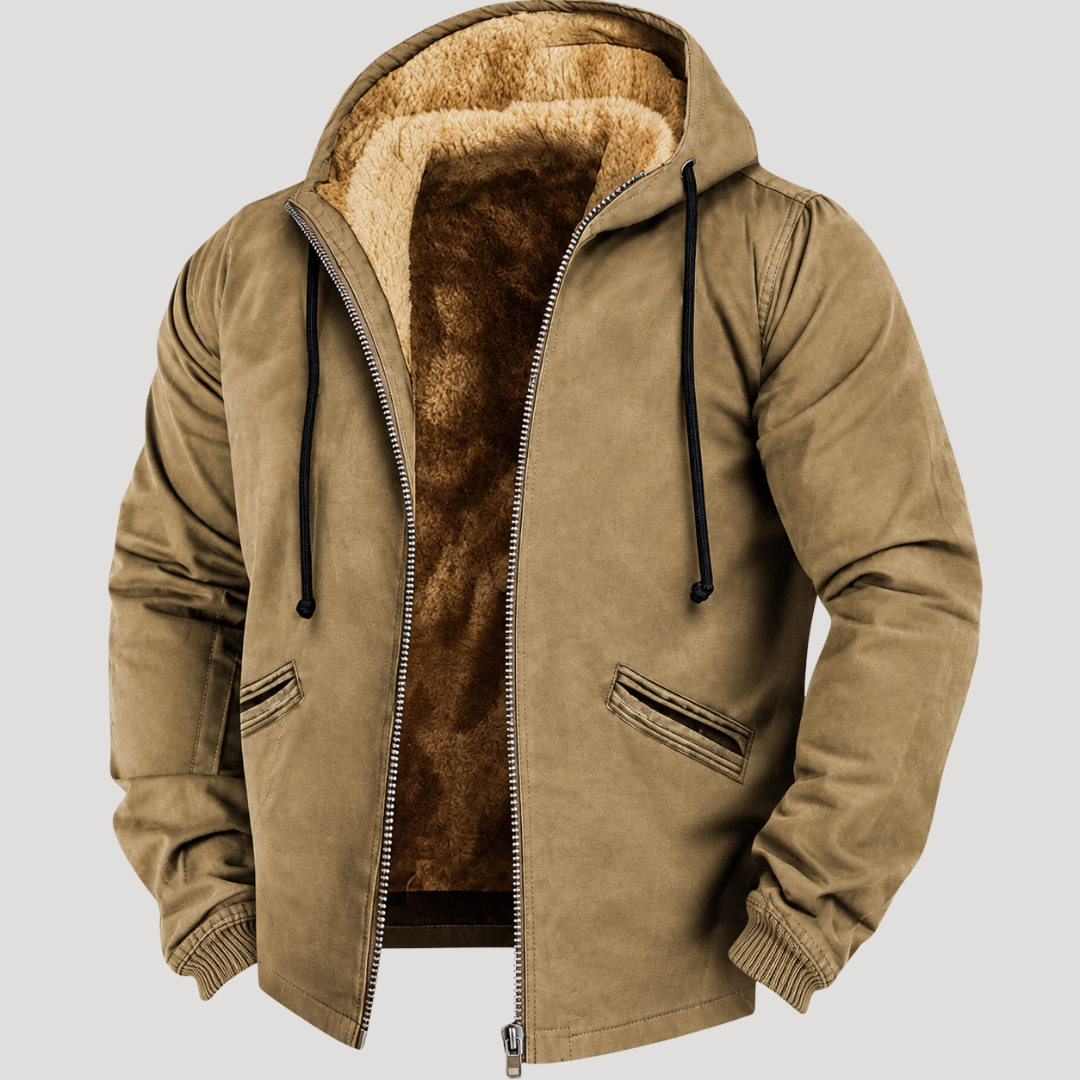Veste Homme à Doublure Sherpa et Capuche Ajustable