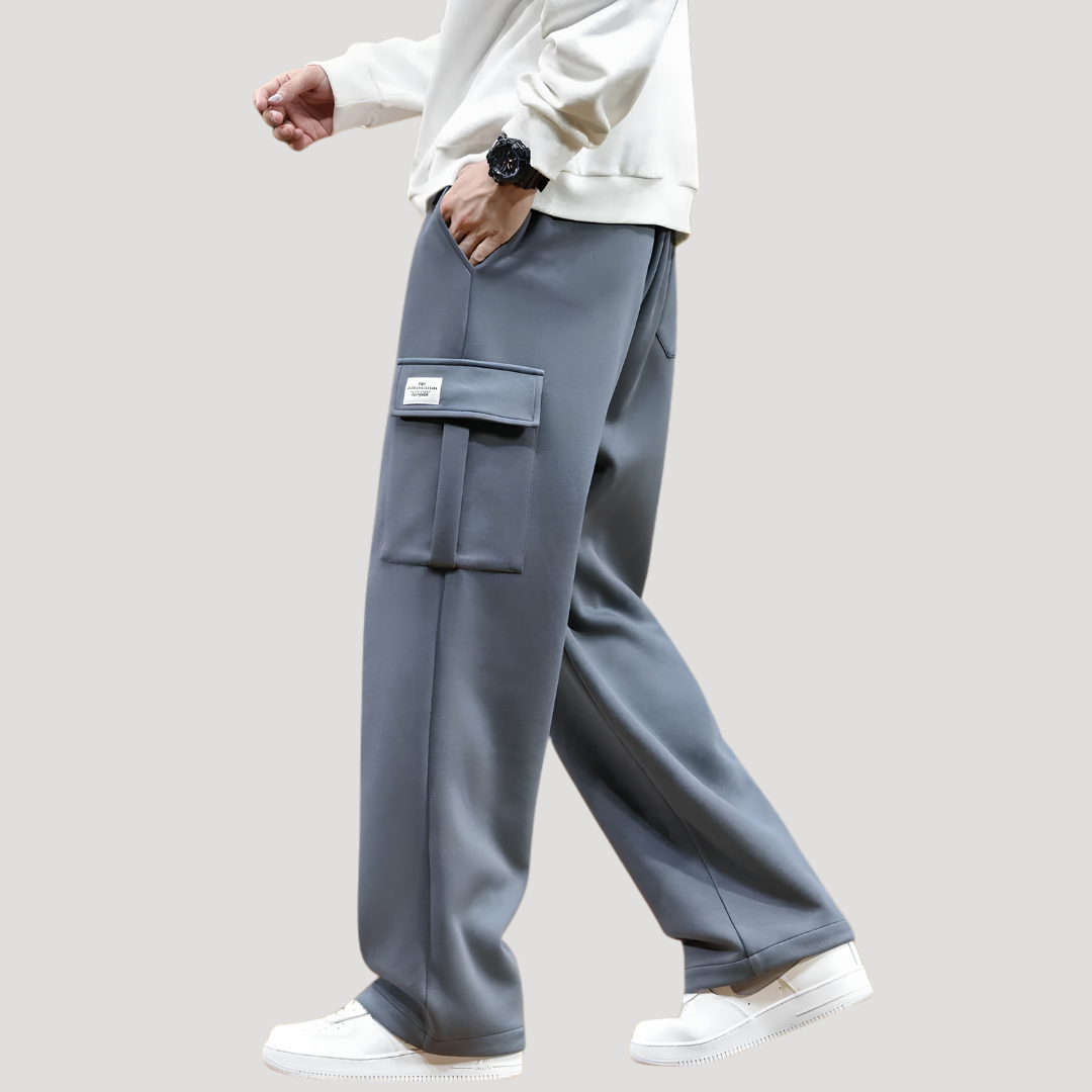 Pantalon Cargo Large à Poche Plaquée à Rabat pour Homme