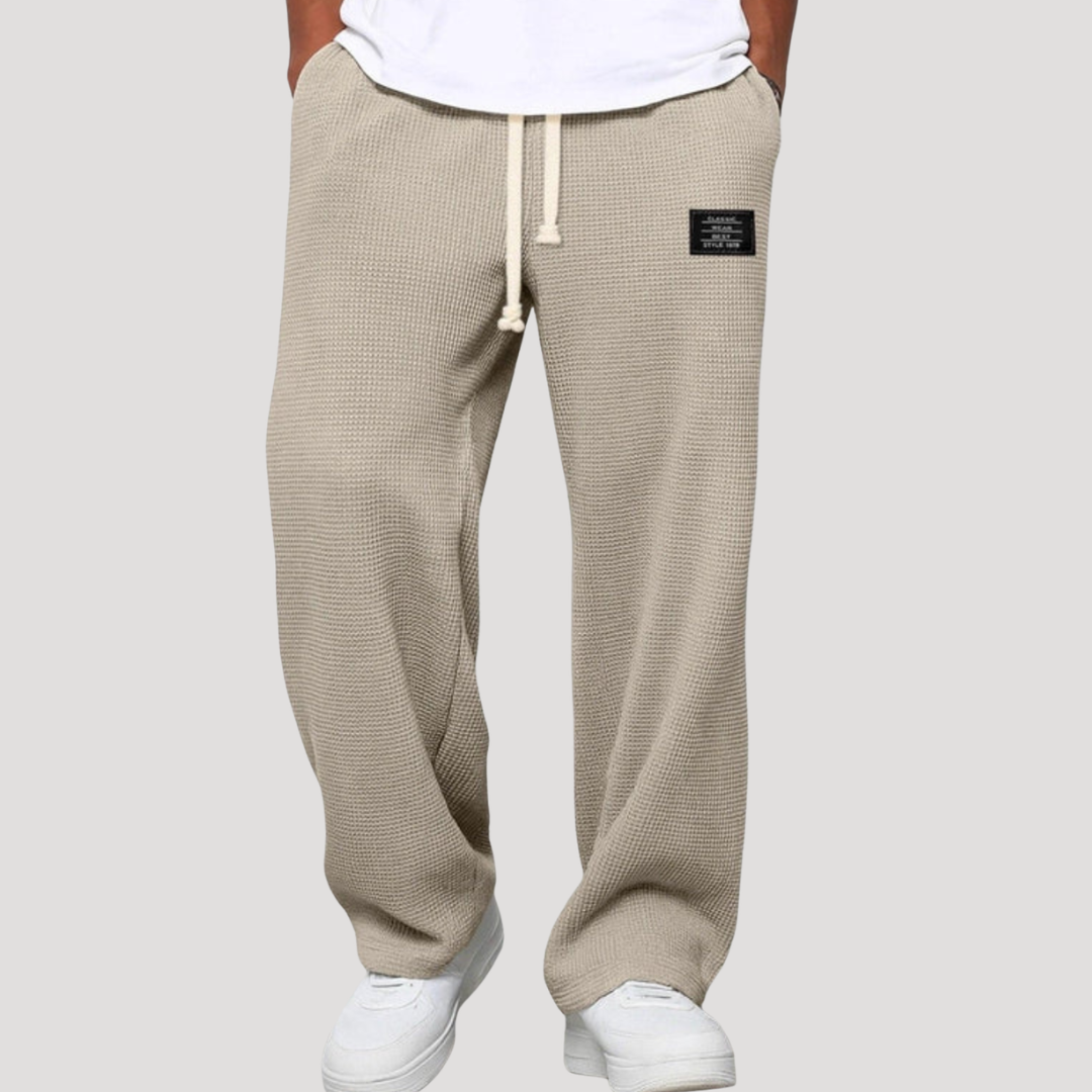 Pantalon Large Décontracté Texturé pour Homme