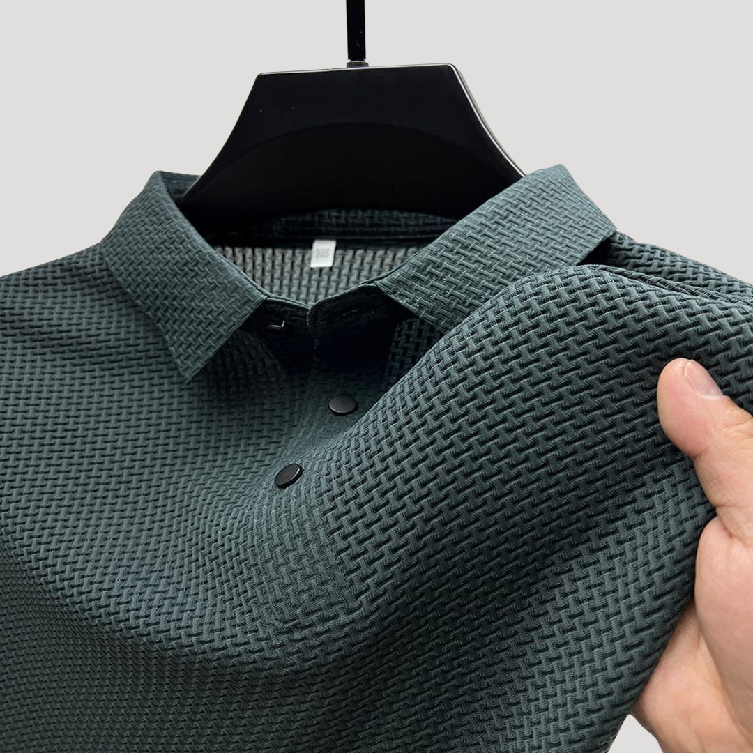 Polo Chic Texturé à Manches Longues pour Homme