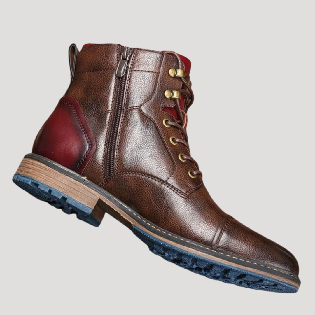 Bottines à Lacets et Bout Rapporté pour Homme