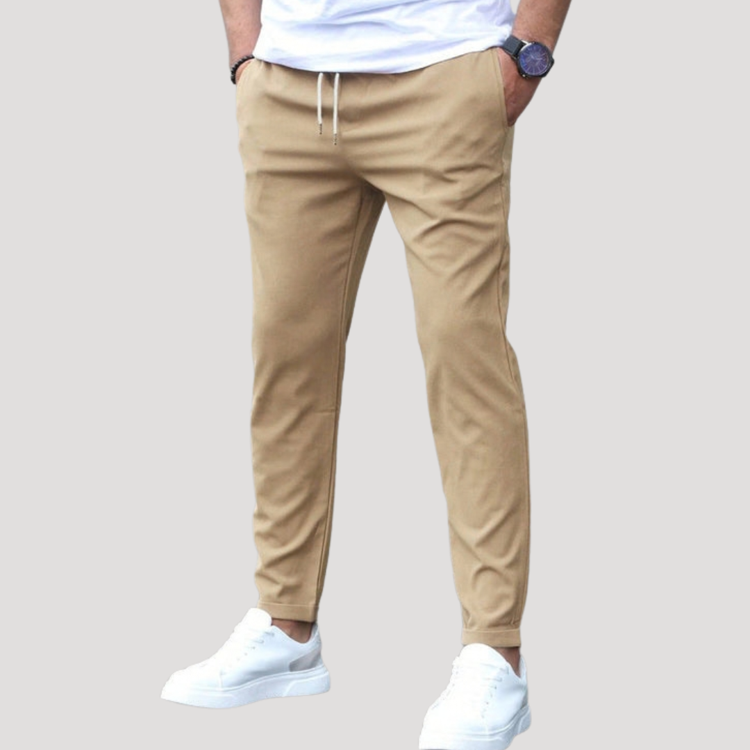 Pantalon Décontracté Fuselé à Cordon pour Homme