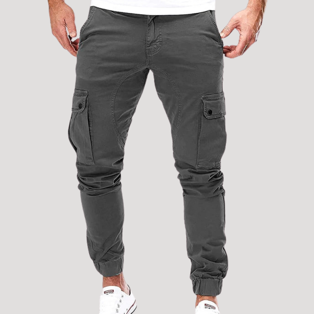 Pantalon Cargo Décontracté à Poches Latérales pour Homme