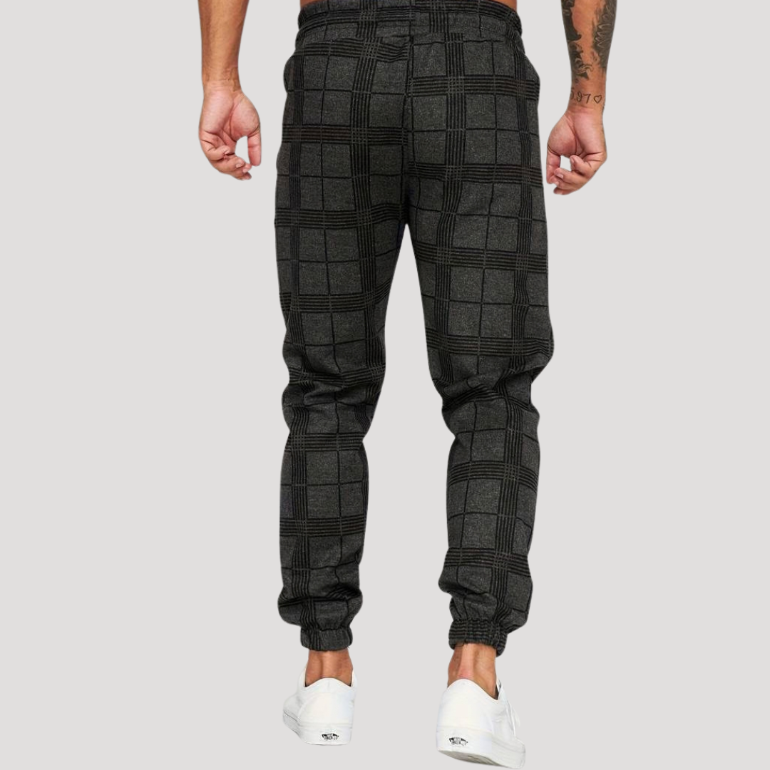 Pantalon Jogger Chic à Carreaux pour Homme
