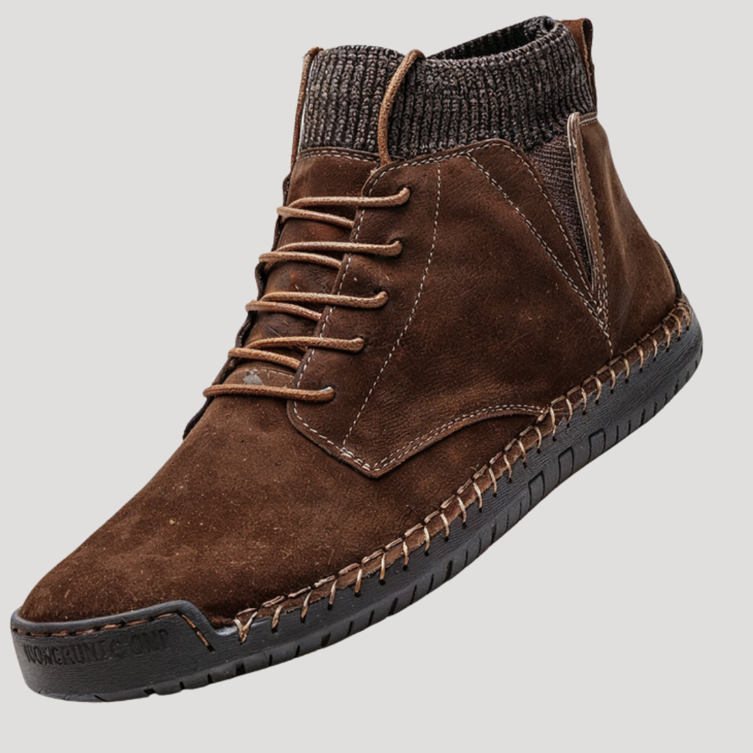 Bottines Hautes Vintage à Lacets pour Homme