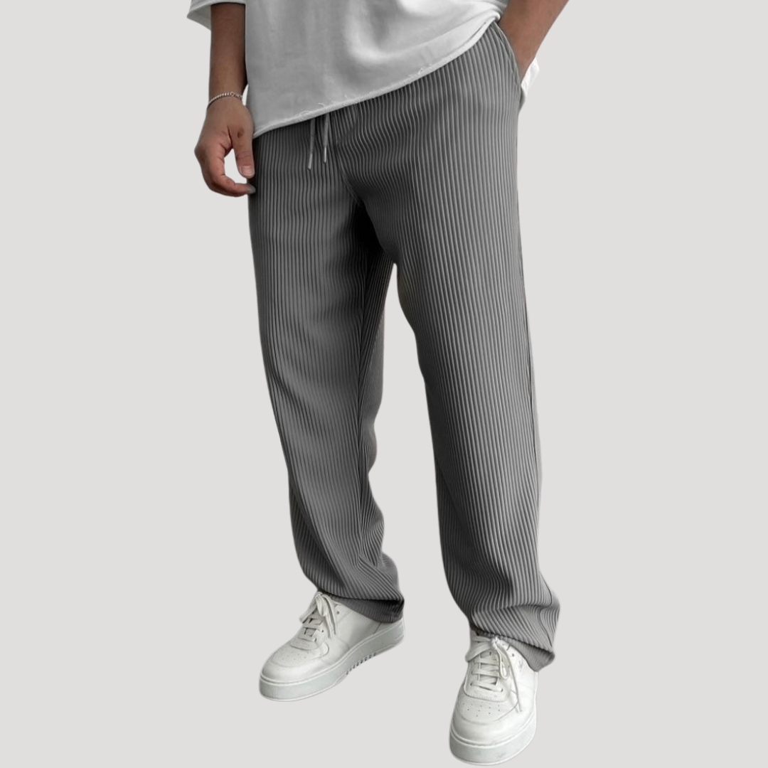 Pantalon Décontracté Côtelé à Cordon pour Homme