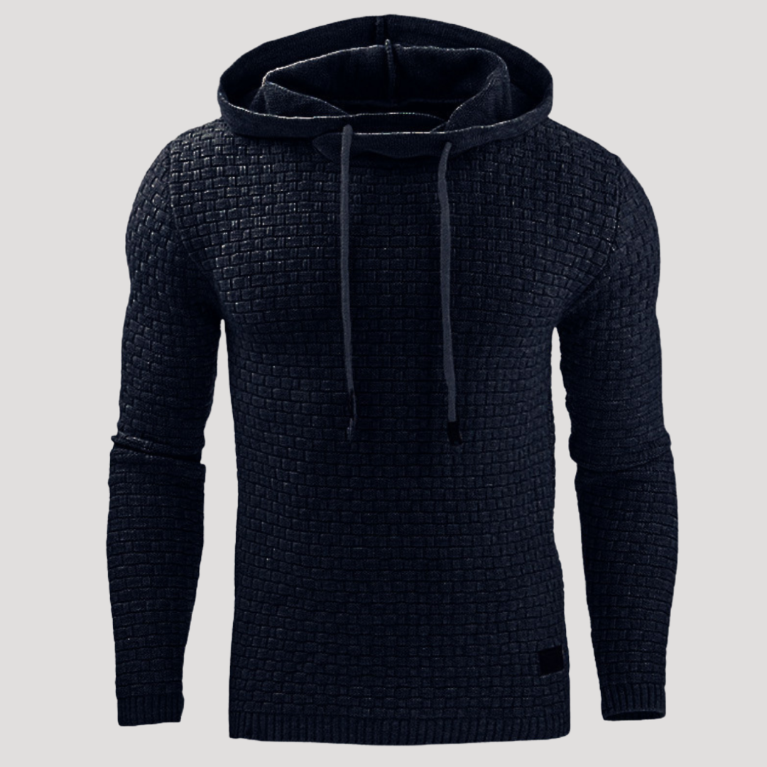 Pull à Capuche en Maille Gaufrée pour Homme