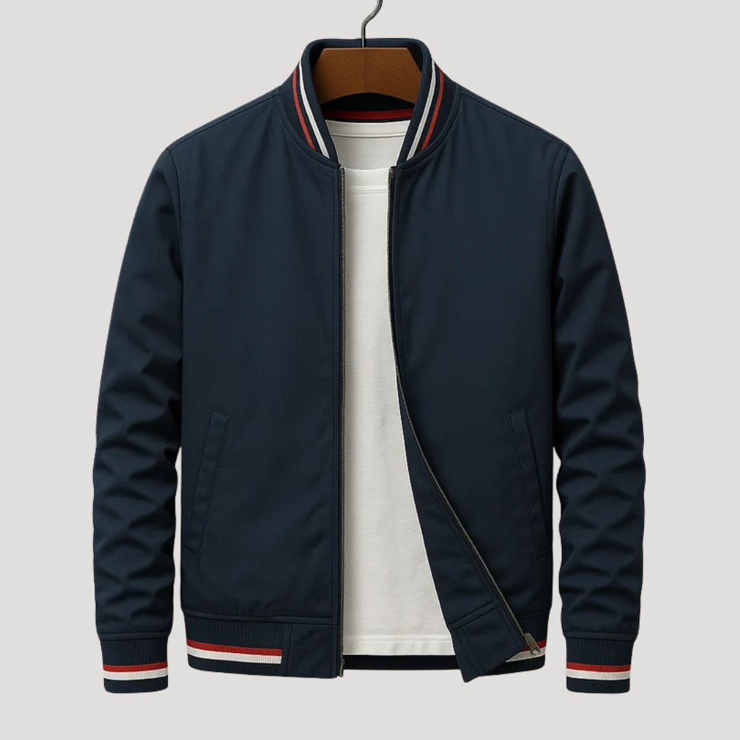 Bomber Homme à Finitions Rayées