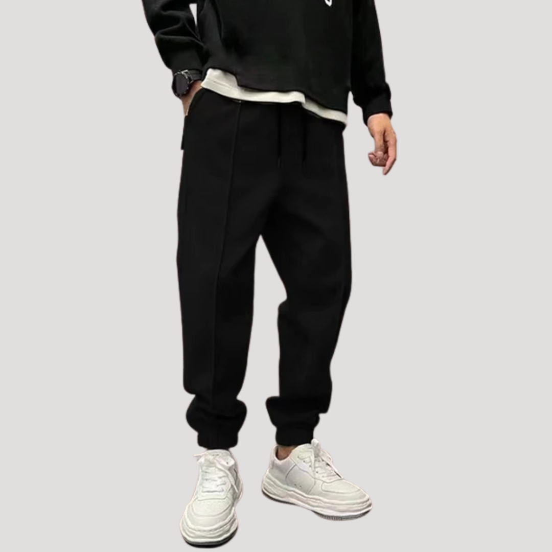 Pantalon Jogger à Coutures Nervurées pour Homme