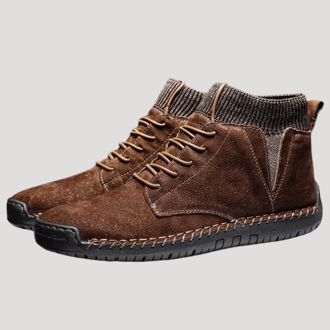 Bottines Hautes Vintage à Lacets pour Homme