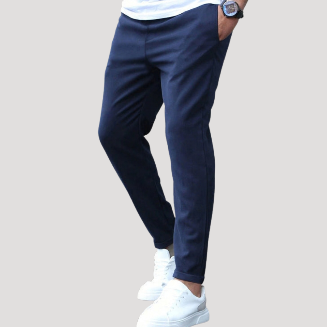 Pantalon Décontracté Fuselé à Cordon pour Homme