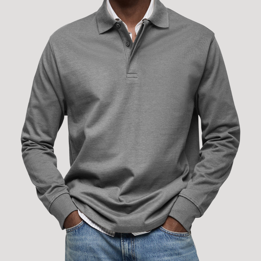 Polo Classique à Manches Longues pour Homme